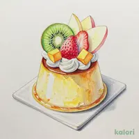 フルーツプリンアラモード