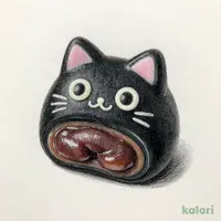 創作和菓子 ハロウィン 黒猫
