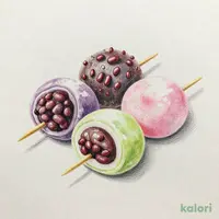 三色あん団子