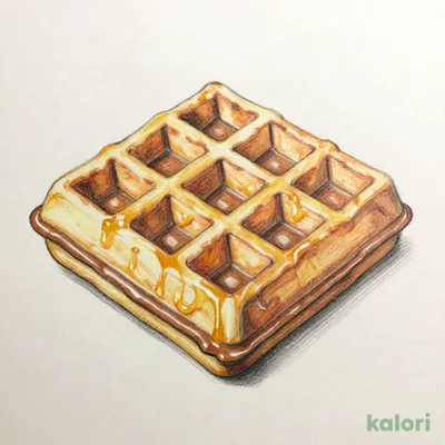 Caramel Biscuit Waffle