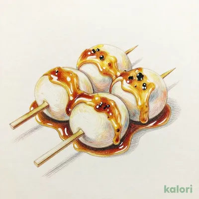 Grilled Mitarashi Dumplings with Kombu Dashi Cup