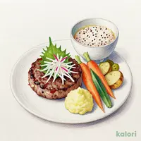 【定食単品】ジューシー大葉おろしハンバーグ塩麹醤油ソース