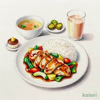 ごろっと野菜と鶏むね肉のバルサミコ香酢和え　選べるデザート＆ドリンクセット