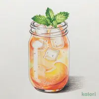 とろとろ桃のソーダ