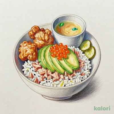 まぐろとアボカドのサラダごはん＆選べる副菜
