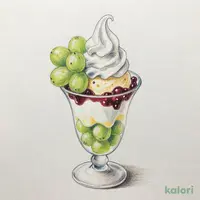シャインマスカットのパフェ