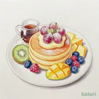 シャインマスカットのパンケーキ