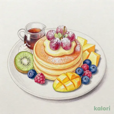 シャインマスカットのパンケーキ