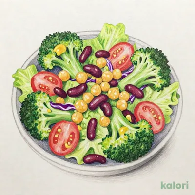 ブロッコリーと５種豆のグリーンサラダ
