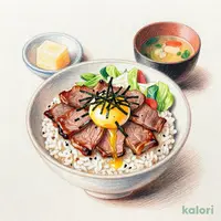 山芋とろろと赤身肉のローストビーフごはん&選べる副菜