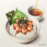 胡麻漬けサーモンのだし茶漬け＆選べる副菜