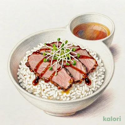 赤身肉の和風ローストビーフ丼だし茶漬けstyle＆選べる副菜