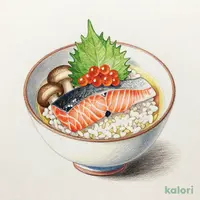 鮭ハラスと舞茸の焼き飯茶漬けStyle&選べる副菜