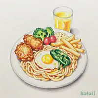 (キッズ)うどんプレート(温)