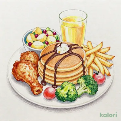 （キッズ）チョコでお絵かきパンケーキ