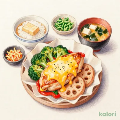 鶏むね肉のチーズ味噌麹蒸し＆湯葉あんかけごはん膳