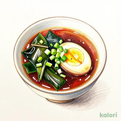 Red Miso Soup with Soft-Boiled Egg
