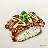 炙り牛カルビ 照りマヨ（1貫）
