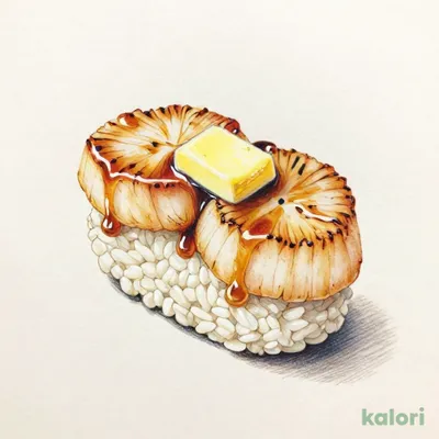 炙り貝柱バター醤油（たいらぎ）（1貫）