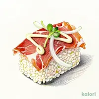 Prosciutto and Onion Sushi (1 pc)