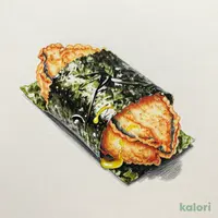 Aji Sangayage (Fried Horse Mackerel Patty) Seaweed Wrap