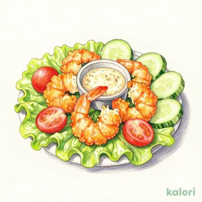 Mini Fried Shrimp Salad