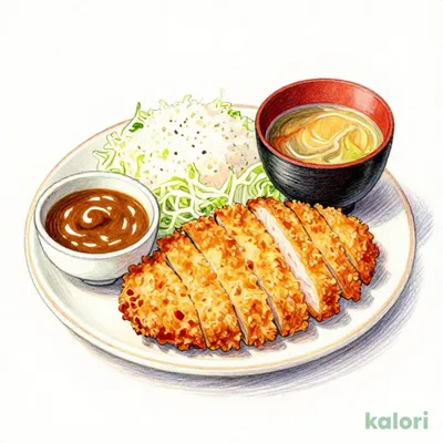 Hand-breaded Pork Cutlet Set Meal with Curry Sauce