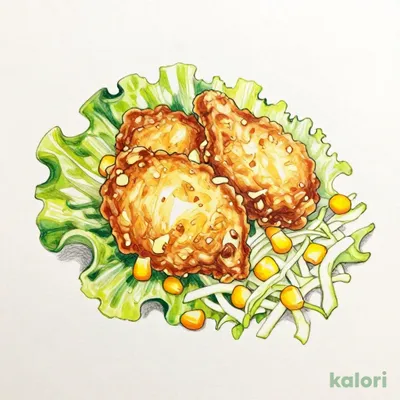 Fried Chicken Salad (3 pcs)