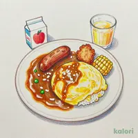 お子さまオムカレー ソーセージ