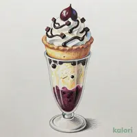 マロンとタルトのグラスパフェ