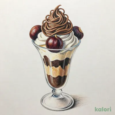 マロンとチョコのパフェ