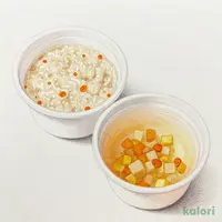 しらすの雑炊&彩り野菜の汁椀
