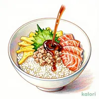 Tuna and Salmon Two-Color Rice Bowl
