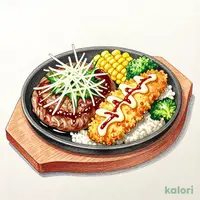 おろしハンバーグ＆白身魚フライランチ