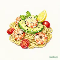 海老とアボカドのレモンクリームパスタランチ