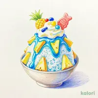 Fluffy Shaved Ice, Pop Blue