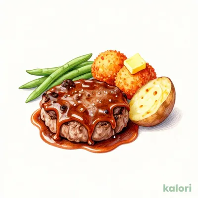 Rich Beef Stew Wrapped Hamburger 110g & Crab Cream Croquette