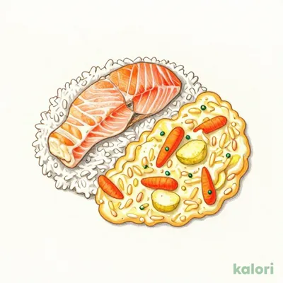 Chicken and Vegetable Risotto & Salmon White Stew