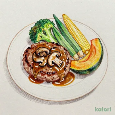 2種ソースのきのこハンバーグ弁当
