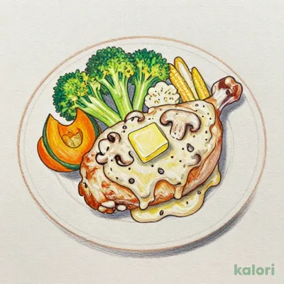 きのこクリームのチキンステーキ弁当