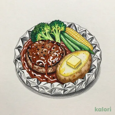 ごろごろ野菜のビーフシチュー包み焼きハンバーグ110g弁当