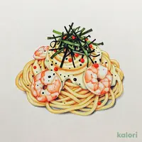 ぷりぷり海老と明太子のパスタランチ
