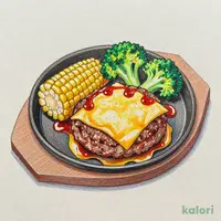 チェダーチーズハンバーグ(デミグラスソース付き)