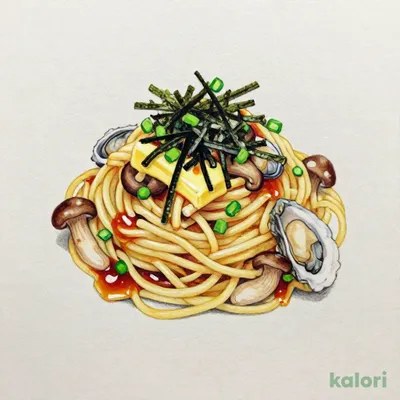 牡蠣ときのこのバター醤油パスタランチ
