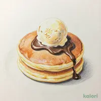 トラディショナル・ホットケーキ(バニラアイス&チョコクリーム1枚)