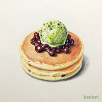 トラディショナル・ホットケーキ(北海道小豆&抹茶アイス 1枚)