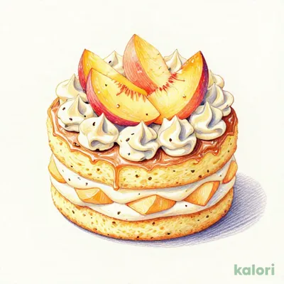 桃とアールグレイのショートケーキ