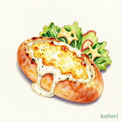 焼きたてホワイトグラタンパン(サラダ付き)
