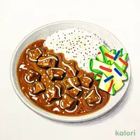 珈琲館のビーフカレー(サラダ付き)
