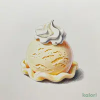バニラアイス＆ホイップクリーム